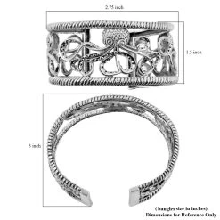 Bali Legacy Sterling Silver Octopus Cuff Bracelet (7.50 In) 34.70 Grams -Jewelry store 7133012 5