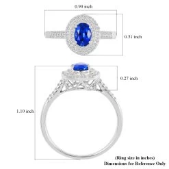 Certified Iliana 18K White Gold AAA Royal Ceylon Sapphire And G-H SI Diamond Double Halo Ring 2.80 Ctw -Jewelry store 7153844 5