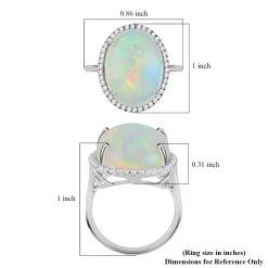 Certified & Appraised ILIANA 18K White Gold AAA Ethiopian Welo Opal, Diamond (G-H, SI) (0.54 Cts) Halo Ring (4.60 G) 13.40 Ctw 13 Certified & Appraised ILIANA 18K White Gold AAA Ethiopian Welo Opal, Diamond (G-H, SI) (0.54 Cts) Halo Ring (4.60 G) 13.40 Ctw -Jewelry store 7153970 5