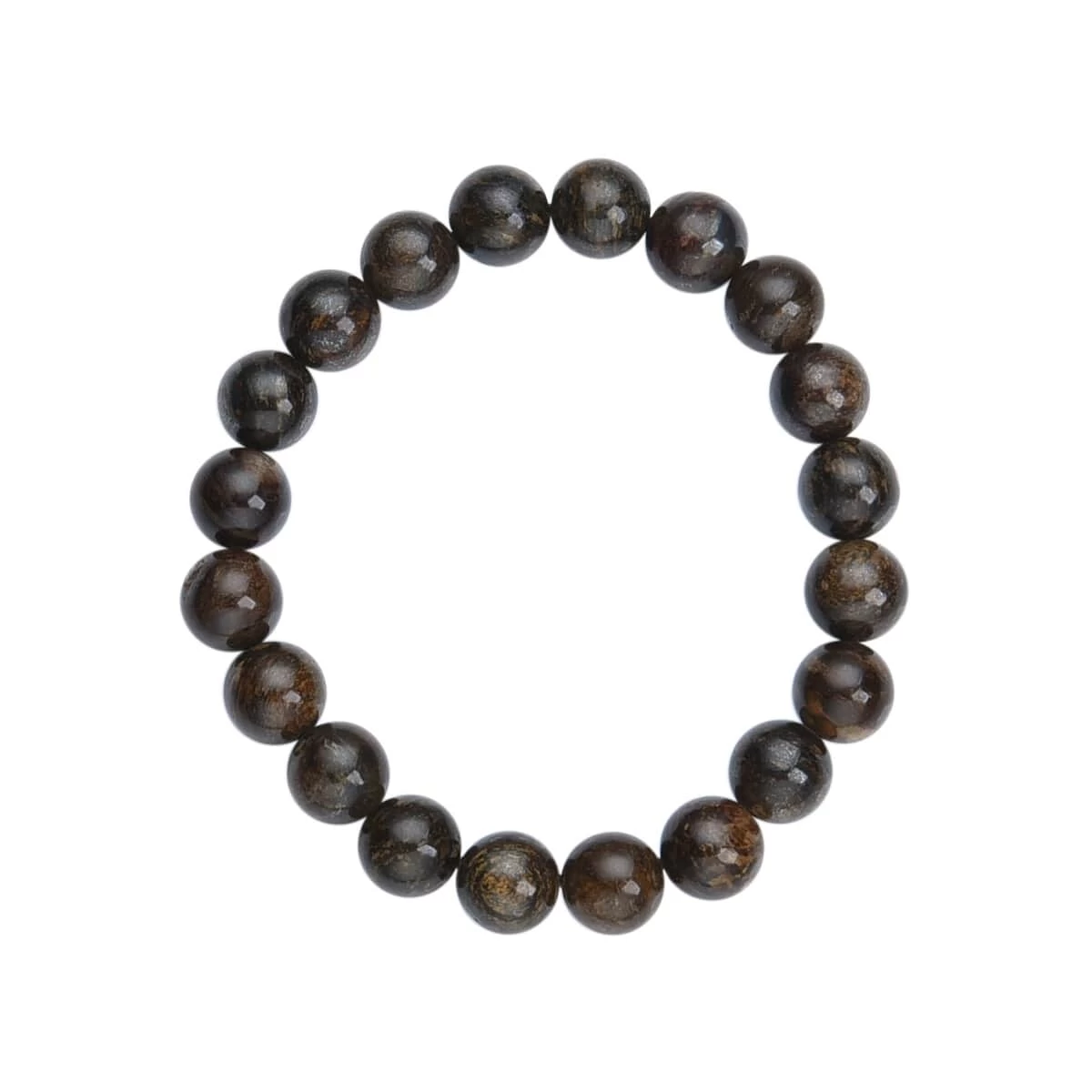 Bronzite Beaded Stretch Bracelet 184.00 Ctw 3 Bronzite Beaded Stretch Bracelet 184.00 Ctw