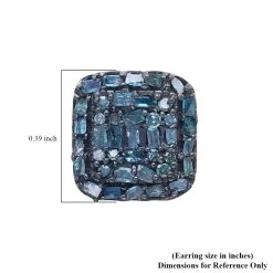 Multi Gemstone Stud Earrings In Rhodium And Platinum Over Sterling Silver 0.50 Ctw -Jewelry store 7155048 4