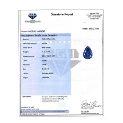 Certified And Appraised AAAA Tanzanite (Pear Free Size) 2.50 Ctw 11 Certified And Appraised AAAA Tanzanite (Pear Free Size) 2.50 Ctw -Jewelry store 7155534 4