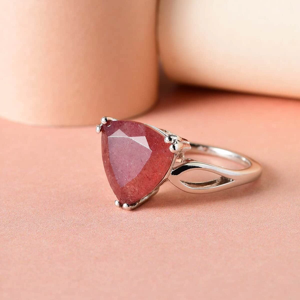 Natural Tanzanian Natronite Solitaire Ring In Platinum Over Sterling Silver 5.10 Ctw 4 Natural Tanzanian Natronite Solitaire Ring In Platinum Over Sterling Silver 5.10 Ctw - Image 2