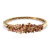 Multi-Tourmaline Floral Bangle Bracelet In Vermeil Yellow Gold Over Sterling Silver (6.50 In) 17.10 Grams 8.10 Ctw 1 Multi-Tourmaline Floral Bangle Bracelet In Vermeil Yellow Gold Over Sterling Silver (6.50 In) 17.10 Grams 8.10 Ctw -Jewelry store 7157722