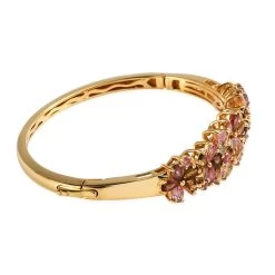 Multi-Tourmaline Floral Bangle Bracelet In Vermeil Yellow Gold Over Sterling Silver (6.50 In) 17.10 Grams 8.10 Ctw 11 Multi-Tourmaline Floral Bangle Bracelet In Vermeil Yellow Gold Over Sterling Silver (6.50 In) 17.10 Grams 8.10 Ctw -Jewelry store 7157722 3