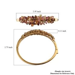 Multi-Tourmaline Floral Bangle Bracelet In Vermeil Yellow Gold Over Sterling Silver (6.50 In) 17.10 Grams 8.10 Ctw 13 Multi-Tourmaline Floral Bangle Bracelet In Vermeil Yellow Gold Over Sterling Silver (6.50 In) 17.10 Grams 8.10 Ctw -Jewelry store 7157722 5