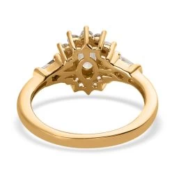 AAA Turkizite, Natural White Zircon Ring In Vermeil YG Over Sterling Silver 1.00 Ctw 12 AAA Turkizite, Natural White Zircon Ring In Vermeil YG Over Sterling Silver 1.00 Ctw -Jewelry store 7158630 4