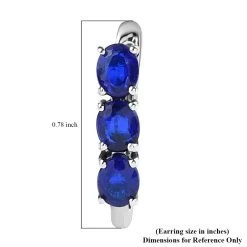 Tanzanian Blue Spinel (DF) Huggie Hoop Earrings In Platinum Over Sterling Silver 2.30 Ctw 11 Tanzanian Blue Spinel (DF) Huggie Hoop Earrings In Platinum Over Sterling Silver 2.30 Ctw -Jewelry store 7162233 4