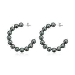 Green Shell Pearl Hoop Earrings In Stainless Steel , Tarnish-Free, Waterproof, Sweat Proof Jewelry 10 Green Shell Pearl Hoop Earrings In Stainless Steel , Tarnish-Free, Waterproof, Sweat Proof Jewelry -Jewelry store 7163527 3