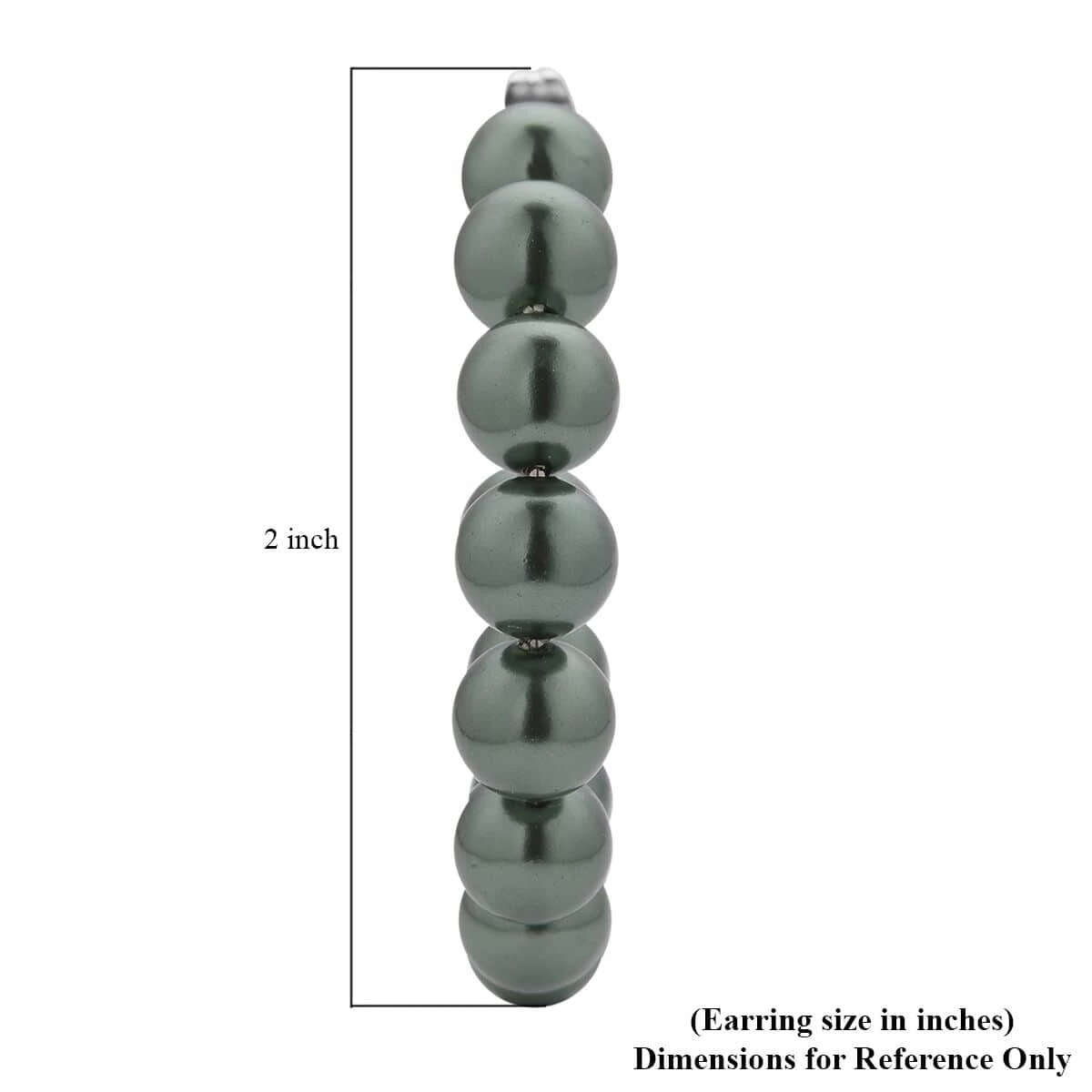 Green Shell Pearl Hoop Earrings In Stainless Steel , Tarnish-Free, Waterproof, Sweat Proof Jewelry 7 Green Shell Pearl Hoop Earrings In Stainless Steel , Tarnish-Free, Waterproof, Sweat Proof Jewelry - Image 5