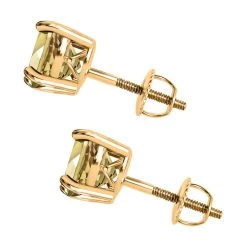 Iliana AAA Turkizite Earrings In 18K Yellow Gold, Gold Solitaire Studs, Gold Jewelry Gifts 2.00 Ctw -Jewelry store 7167070 5