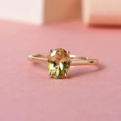 LUXORO 10K Yellow Gold Premium Yellow Apatite Solitaire Ring 1.21 Ctw -Jewelry store 7168144 1