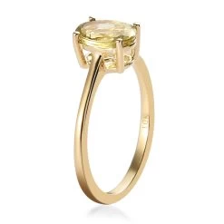 LUXORO 10K Yellow Gold Premium Yellow Apatite Solitaire Ring 1.21 Ctw -Jewelry store 7168144 3