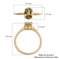 LUXORO 10K Yellow Gold Premium Yellow Apatite Solitaire Ring 1.21 Ctw -Jewelry store 7168144 5