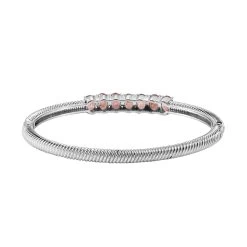 Natural Tanzanian Natronite Bangle Bracelet In Stainless Steel (8.00 In) 5.50 Ctw -Jewelry store 7173042 4