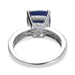 One Of A Kind Iliana 18K White Gold AAA Tanzanite And G-H SI Diamond Ring 4.35 Grams 4.20 Ctw -Jewelry store 7177250 4