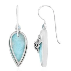 Sajen Silver Larimar And Celestial Swiss Blue Mystic Quartz Dangle Earrings In Platinum Over Sterling Silver 18.25 Ctw 10 Sajen Silver Larimar And Celestial Swiss Blue Mystic Quartz Dangle Earrings In Platinum Over Sterling Silver 18.25 Ctw -Jewelry store 7180123 3