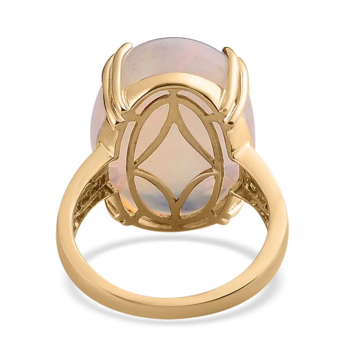 Luxoro 10K Yellow Gold AAA Ethiopian Welo Opal And G-H I3 Diamond Ring 11.65 Ctw 7 Luxoro 10K Yellow Gold AAA Ethiopian Welo Opal And G-H I3 Diamond Ring 11.65 Ctw - Image 5
