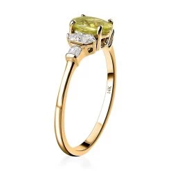 Doorbuster LUXORO 14K Yellow Gold AAA Sava Sphene And G-H I3 Diamond Ring 2.25 Grams 1.10 Ctw 11 Doorbuster LUXORO 14K Yellow Gold AAA Sava Sphene And G-H I3 Diamond Ring 2.25 Grams 1.10 Ctw -Jewelry store 7188147 3