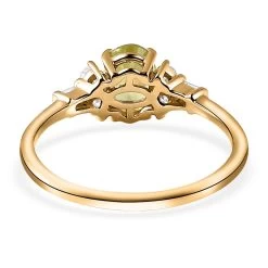 Doorbuster LUXORO 14K Yellow Gold AAA Sava Sphene And G-H I3 Diamond Ring 2.25 Grams 1.10 Ctw 12 Doorbuster LUXORO 14K Yellow Gold AAA Sava Sphene And G-H I3 Diamond Ring 2.25 Grams 1.10 Ctw -Jewelry store 7188147 4