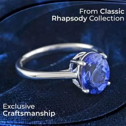 Certified & Appraised RHAPSODY 950 Platinum AAAA Tanzanite, Diamond (E-F, VS) Ring (4.65 G) 2.50 Ctw -Jewelry store 7193963 1