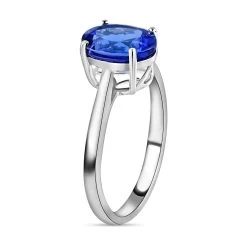 Certified & Appraised RHAPSODY 950 Platinum AAAA Tanzanite, Diamond (E-F, VS) Ring (4.65 G) 2.50 Ctw -Jewelry store 7193963 4