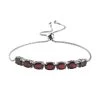 Doorbuster Mozambique Garnet Bolo Bracelet In Platinum Over Sterling Silver 7.25 Ctw -Jewelry store 7196884