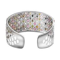 Multi Tourmaline Bracelet, Silver Cuff Bracelet , Sterling Silver Bracelet , Cuff Bracelet For Women (7.25 In) 26.35 Ctw 12 Multi Tourmaline Bracelet, Silver Cuff Bracelet , Sterling Silver Bracelet , Cuff Bracelet For Women (7.25 In) 26.35 Ctw -Jewelry store 7196943 4