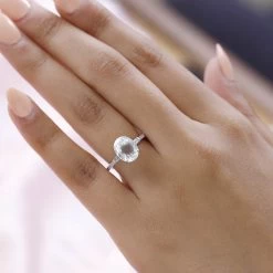 Luxoro 10K White Gold Premium Mexican Hyalite Opal And Diamond Ring 2.00 Ctw 10 Luxoro 10K White Gold Premium Mexican Hyalite Opal And Diamond Ring 2.00 Ctw -Jewelry store 7196991 2