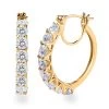 Moissanite Hoop Earrings In Vermeil Yellow Gold Over Sterling Silver 3.85 Ctw -Jewelry store 7199961
