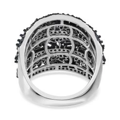 Doorbuster Blue Diamond (IR) Ring In Platinum Over Sterling Silver 2.10 Ctw -Jewelry store 7209455 4