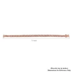 Natural Pink Diamond Bracelet In Vermeil RG Over Sterling Silver, Natural Diamond, Anniversary Gifts (7.25 In) 1.50 Ctw -Jewelry store 7210675 5