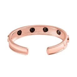 Artisan Crafted Elite Shungite Cuff Bracelet In 14K RG Over Copper With Magnet (7.25 In) 7.00 Ctw -Jewelry store 7210708 4