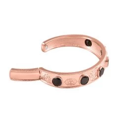 Artisan Crafted Elite Shungite Cuff Bracelet In 14K RG Over Copper With Magnet (7.25 In) 7.00 Ctw -Jewelry store 7210708 5