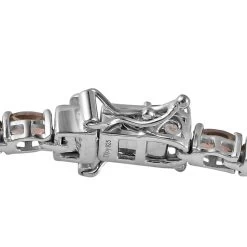 Jenipapo Andalusite Tennis Bracelet In Platinum Over Sterling Silver (6.50 In) 8.35 Grams 7.50 Ctw -Jewelry store 7212476 3