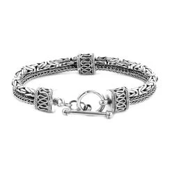 Bali Legacy Sterling Silver Tulang Naga And Borobudur Bracelet (7.50 In) 39.60 Grams -Jewelry store 7214201 2
