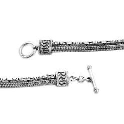 Bali Legacy Sterling Silver Tulang Naga And Borobudur Bracelet (7.50 In) 39.60 Grams -Jewelry store 7214201 3