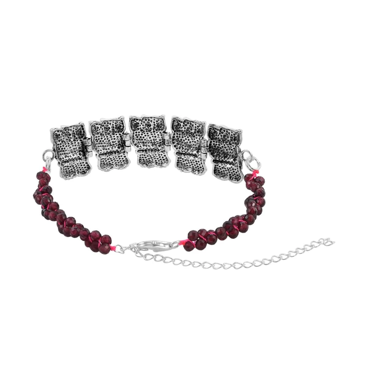 Doorbuster BALI LEGACY Natural Thai Black Spinel Elephant Line Bracelet In Sterling Silver (7.50 In) 10 Grams 32.50 Ctw 5 Doorbuster BALI LEGACY Natural Thai Black Spinel Elephant Line Bracelet In Sterling Silver (7.50 In) 10 Grams 32.50 Ctw - Image 3