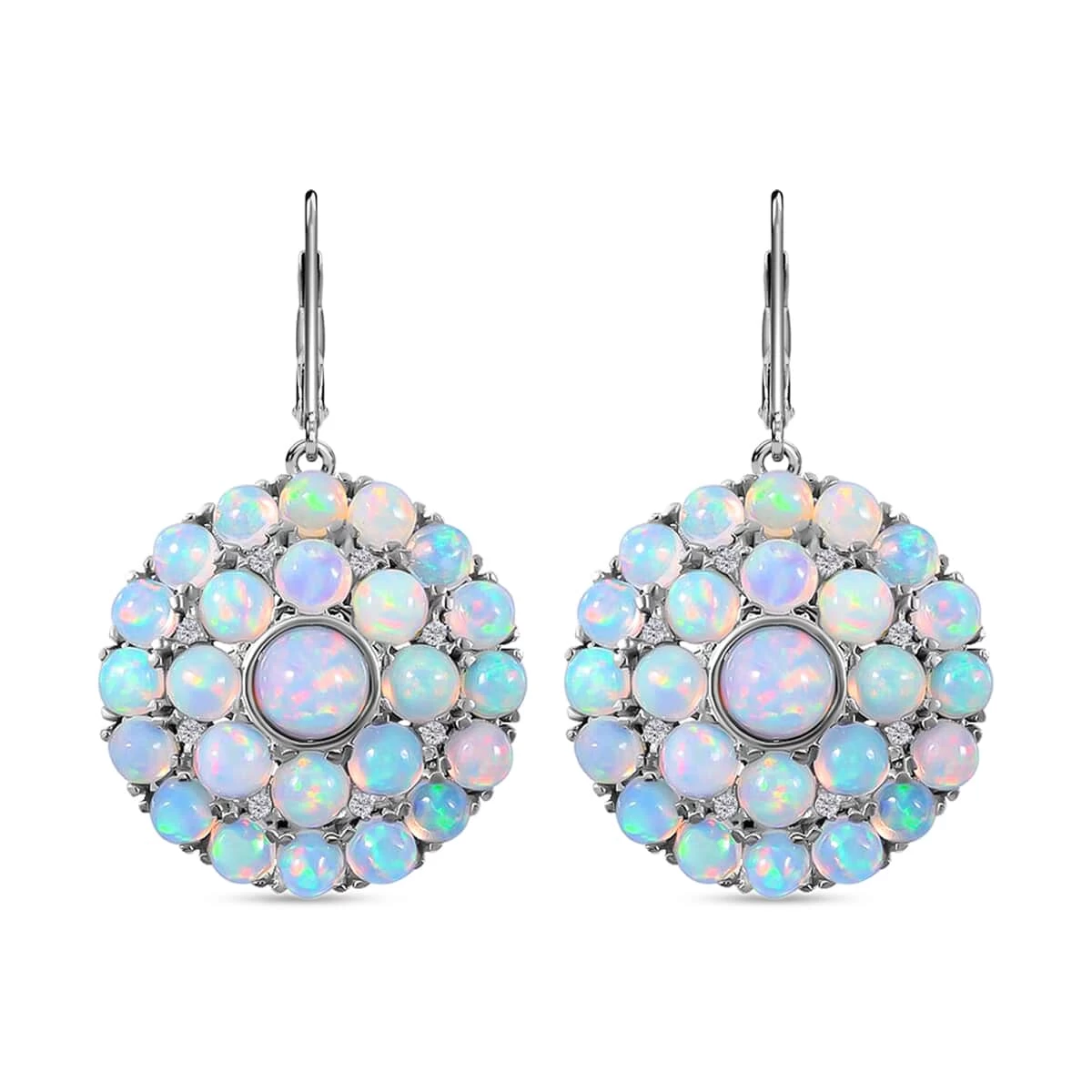 Premium Ethiopian Welo Opal Earrings, Floral Earrings, Sterling Silver Earrings, Cocktail Earrings, Cluster Earrings, Opal Flower Earrings 8.50 Ctw 3 Premium Ethiopian Welo Opal Earrings, Floral Earrings, Sterling Silver Earrings, Cocktail Earrings, Cluster Earrings, Opal Flower Earrings 8.50 Ctw