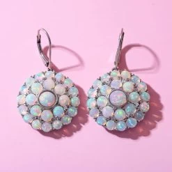 Premium Ethiopian Welo Opal Earrings, Floral Earrings, Sterling Silver Earrings, Cocktail Earrings, Cluster Earrings, Opal Flower Earrings 8.50 Ctw 9 Premium Ethiopian Welo Opal Earrings, Floral Earrings, Sterling Silver Earrings, Cocktail Earrings, Cluster Earrings, Opal Flower Earrings 8.50 Ctw -Jewelry store 7233931 1