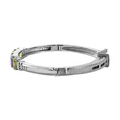 Multi Gemstone Bangle Bracelet In Stainless Steel (6.50 In) 5.75 Ctw , Tarnish-Free, Waterproof, Sweat Proof Jewelry 11 Multi Gemstone Bangle Bracelet In Stainless Steel (6.50 In) 5.75 Ctw , Tarnish-Free, Waterproof, Sweat Proof Jewelry -Jewelry store 7236134 3