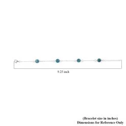 Madagascar Paraiba Apatite Station Bracelet In Rhodium Over Sterling Silver (7.50-9.0In) 18.50 Ctw -Jewelry store 7236442 3