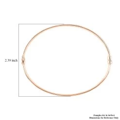 14K Rose Gold Over Sterling Silver Stardust Bangle Bracelet (7.00 In) 5.9 Grams -Jewelry store 7236903 4