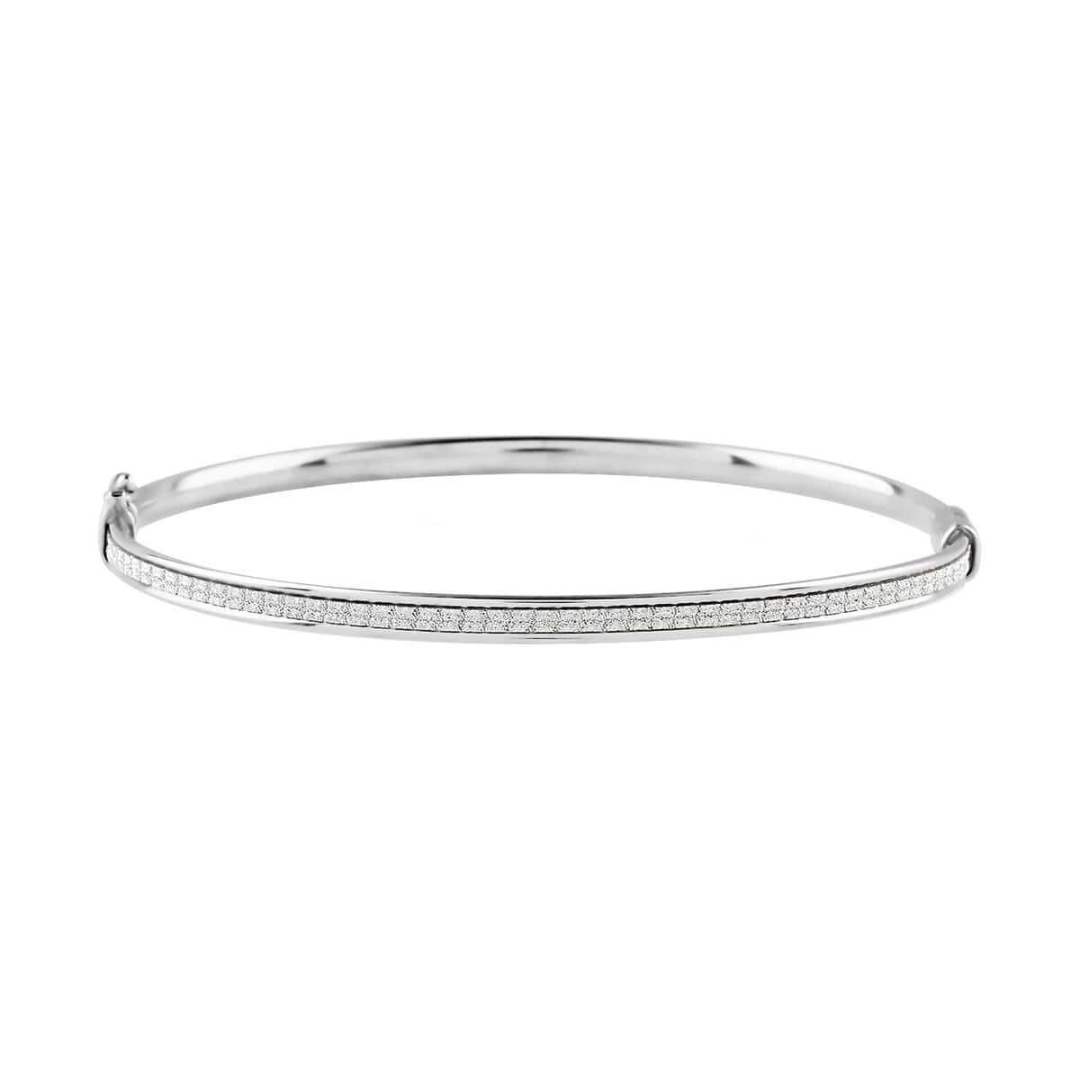Stardust Bangle Bracelet , Rhodium Over Sterling Silver Bangle Bracelet , Stardust Bangle , Silver Bangle Bracelet (7.00 In) 5.9 Grams 3 Stardust Bangle Bracelet , Rhodium Over Sterling Silver Bangle Bracelet , Stardust Bangle , Silver Bangle Bracelet (7.00 In) 5.9 Grams