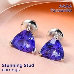 Doorbuster RHAPSODY 950 Platinum AAAA Tanzanite Solitaire Stud Earrings 2.30 Grams 3.00 Ctw 11 Doorbuster RHAPSODY 950 Platinum AAAA Tanzanite Solitaire Stud Earrings 2.30 Grams 3.00 Ctw -Jewelry store 7238362 1