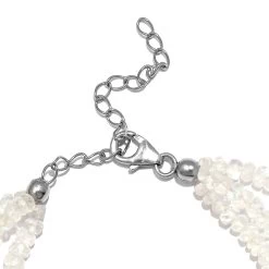 Premium Rainbow Moonstone Beaded Bracelet In Sterling Silver (7.25-9.25In) 65.50 Ctw -Jewelry store 7238616 3