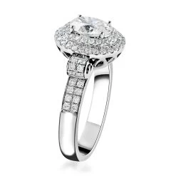 18K White Gold Diamond Cluster Ring 6.7 Grams (Delivered In 10-12 Business Days) 1.50 Ctw -Jewelry store 7239077 3