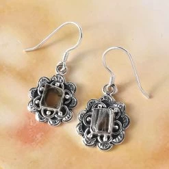 Artisan Crafted Rough Cut Turkizite Dangle Earrings In Sterling Silver 4.00 Ctw -Jewelry store 7239528 1