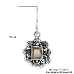 Artisan Crafted Rough Cut Turkizite Dangle Earrings In Sterling Silver 4.00 Ctw -Jewelry store 7239528 4