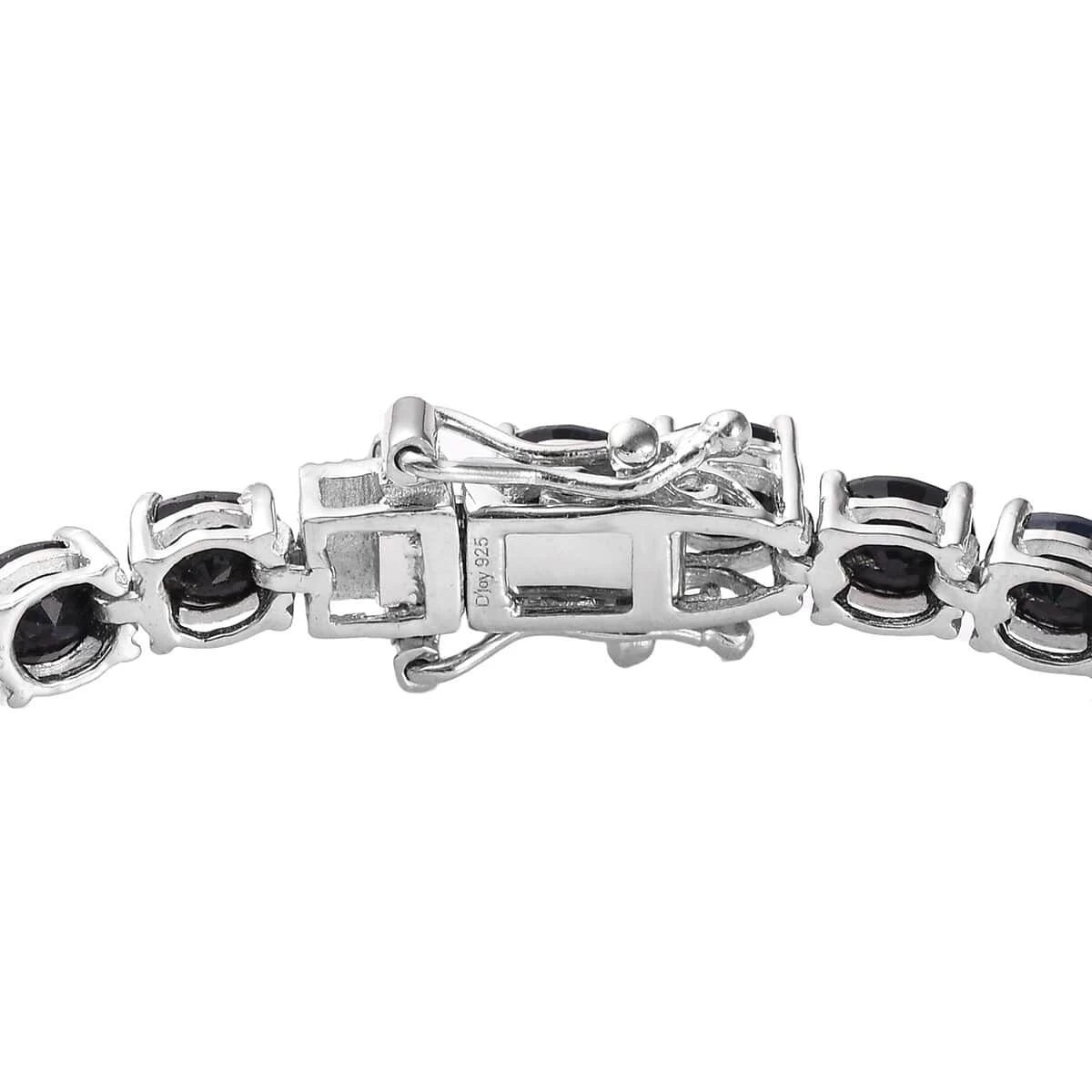 Australian Midnight Sapphire Tennis Bracelet In Platinum Over Sterling Silver (6.50 In) 7.75 Grams 16.00 Ctw 6 Australian Midnight Sapphire Tennis Bracelet In Platinum Over Sterling Silver (6.50 In) 7.75 Grams 16.00 Ctw - Image 4